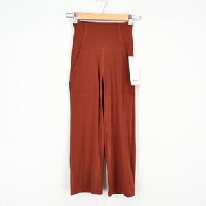 Lululemon Align Wide Leg Crop 23" Dark Terrocotta Size 0 NWT